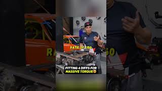 4 diffs in a row to multiply torque 16X