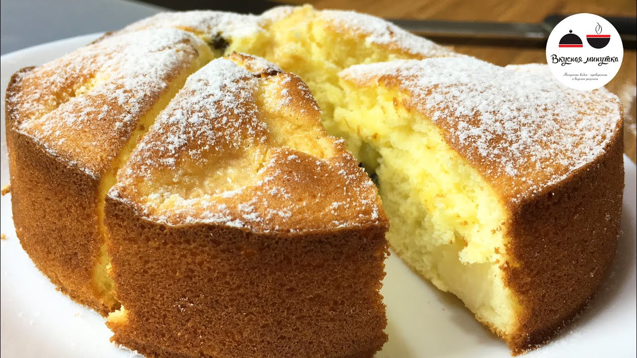 Простеишии вкуснеишии бисквитныи пирог Можно готовить с любыми фруктами Sponge cake