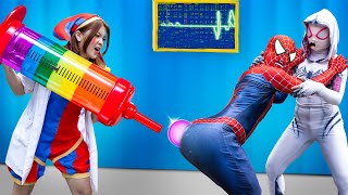 SUPERHERO's Story || What Happened to Spiderman? 😢 | Taken to the Hospital!