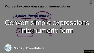 Convert simple expressions into numeric form