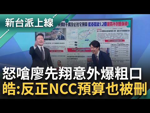 廖先翔瞎扯"買不到鹹酥雞"砍社宅預算！ 吳崢揭廖先翔豪宅離譜位置 與李正皓意外爆粗口怒嗆 狂酸：反正NCC預算也被刪了 管不到我們｜李正皓 主持｜【新台派上線 精彩】20250121｜三立新聞台