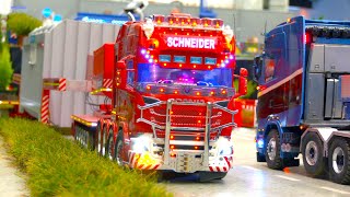 AMAZING HEAVY HAULGE RC TRUCK, LIEBHERR CUT 914, RC BAUSTELLE, SCANIA SUPER RC TRUCK