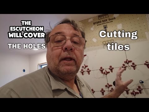 Cutting and fitting tile. How to make holes in tile.  Building a shower Part 10