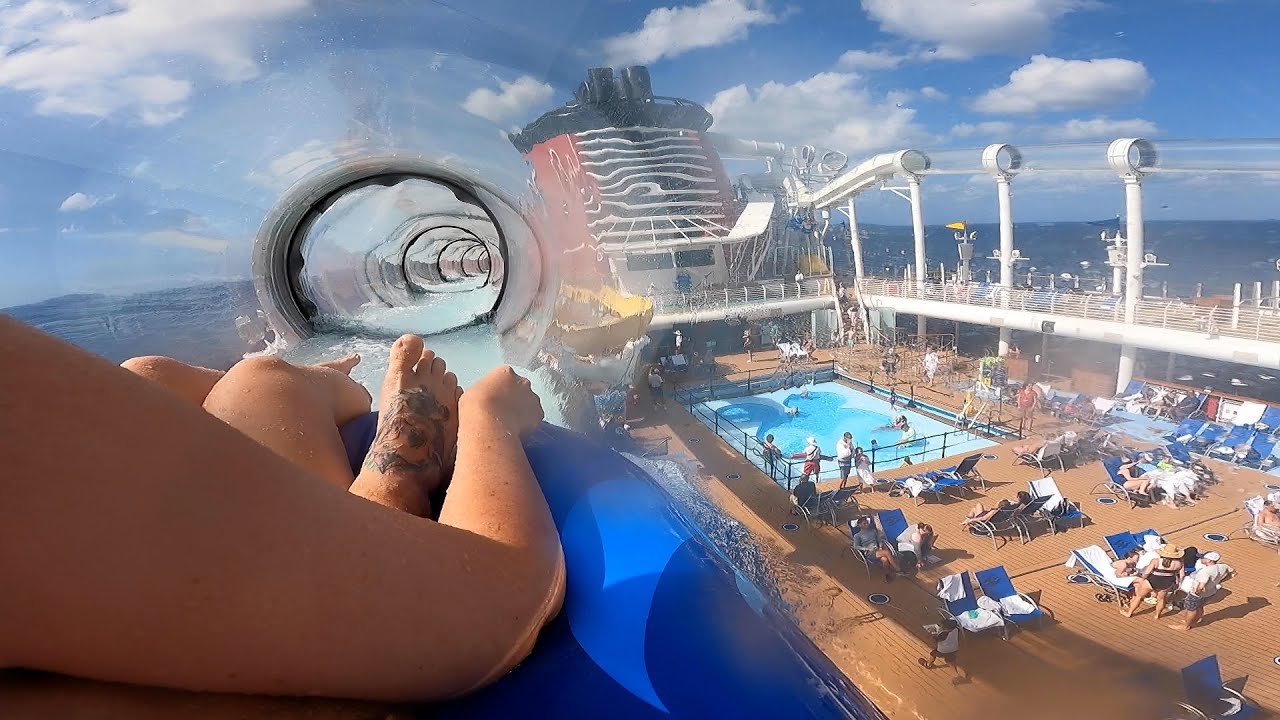 Disney Very Merrytime Cruise Week Day 4! Day At Sea, Dinner At Remy & Water Slide Fun! The Tim Tracker