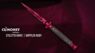 Stiletto Knife Doppler Ruby Gameplay video