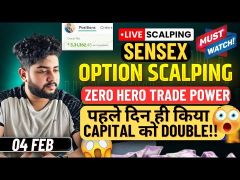 Live Intraday Trading || Sensex Option Scalping | 04 February | Option Buying #livetrade#live#nifty