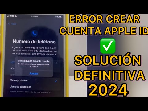 SOLUCIÓN 2024 NO SE PUDO CREAR LA CUENTA APPLE ID ✅