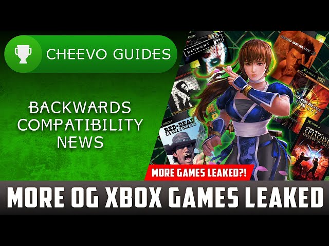 New OG XBOX Backwards Compatibility Leak (2021) *NEW BC UPDATES ARE COMING!*