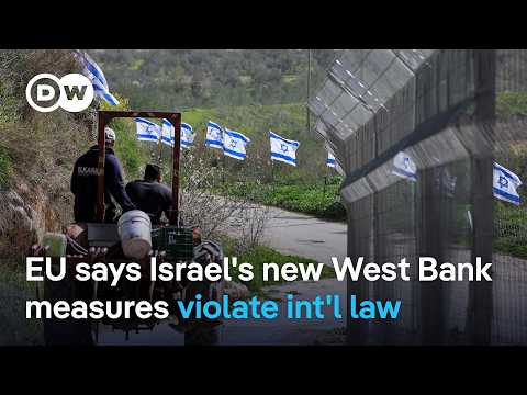 YouTube video thumbnail: West Bank: Israel's New Measures Are a 'de Facto Annexation,' Palestinians Say
