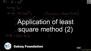 Application of least square method (2)