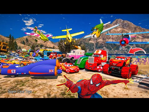 GTAV Spider Man 2, FIVE NIGHTS AT FREDDY'S, THE AMAZING DIGITAL CIRCUS Disney Cars Lightning McQueen