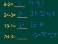 Counting Strategies for Subtraction