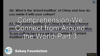 We Connect from Around the World-Comprehension-Part 3