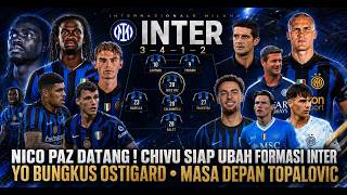 NICO PAZ DATANG 👊 Chivu Siap Ganti Formasi 🔹Inter Gas Ostigard 🔥🔹 Nasib Topalovic 😱- Berita Inter 🔵⚫