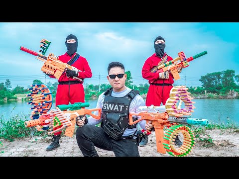 LTT Nerf War : SEAL X Warriors Nerf Guns Fight Crime Dr.Lee Crazy The Checkpoint Showdown 💥