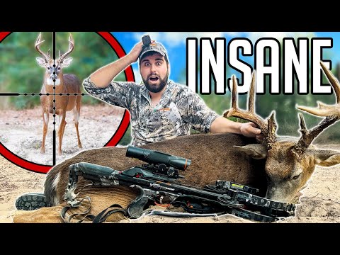 Devastating FRONTAL Shot With BARNETT CROSS-BOW | First Louisiana BUCK!