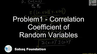 Problem1 - Correlation Coefficient of Random Variables