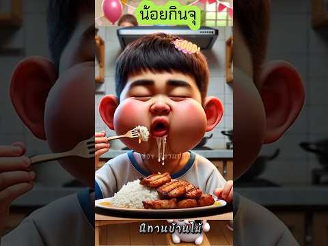 น้อยกินจุ 🍛🍝นิทาน🤤#นิทาน #cartoon #animation #มาแรง