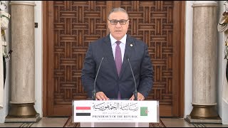 تصريح سفير جمهورية مصر العربية عقب استقباله من قبل رئيس الجمهورية إثر انتهاء مهامه بالجزائر