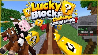 Minecraft LuckyBlocks Challenge #01 schiefgegangen❔|| LunaX das Kuchenbrot 