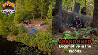 Wilderness Atv Camping, Fishing and Exploring. I Found an Abandoned Locomotive!