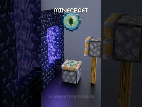 Minecraft Vs Real Life in the Nether 🔥🔥🔥#blender3d #3dart #3danimation #minecraft