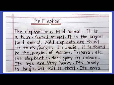 Essay on The Elephant in English/Short Essay on The Elephant in English/Elephant Essay in English