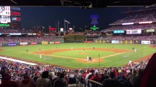 Phillies score 12 runs in the first inning.