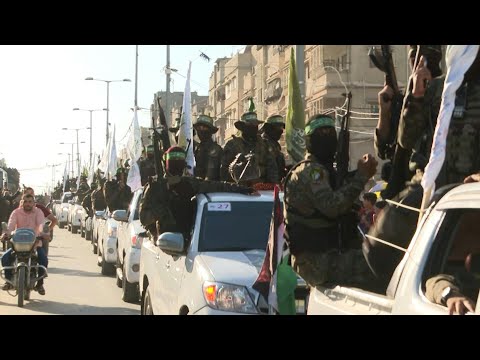 عرض عسكري للجناح المسلّح لحركة حماس في غزة | AFP