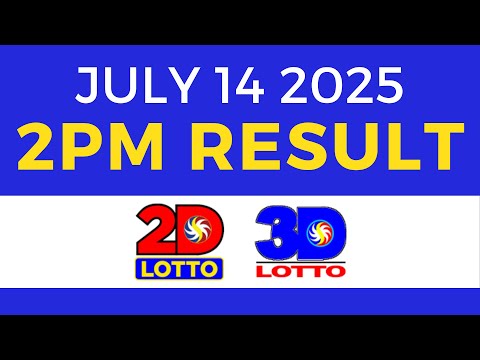 2pm Lotto Result Today Swertres Ez2 PCSO July 14 2025