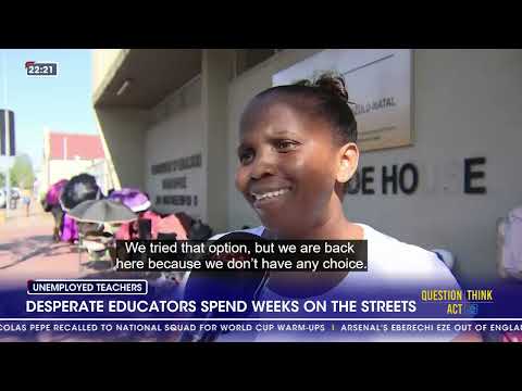YouTube video thumbnail: Unemployed KZN Teachers Spend Weeks on the Streets