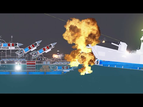 Combat warships in People Playground / BATTLESHIP