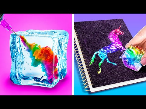 Rainbow Art Challenge 🌈✨ Cute Painting Hacks & Amazing Ideas You Must Try