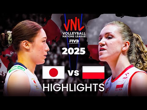 JAPAN 🇯🇵 vs POLAND 🇵🇱 | HIGHLIGHTS | Women's VNL 2025