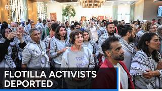 YouTube video thumbnail: Flotilla Activists Forcibly Detained by Israel Deported to Turkey