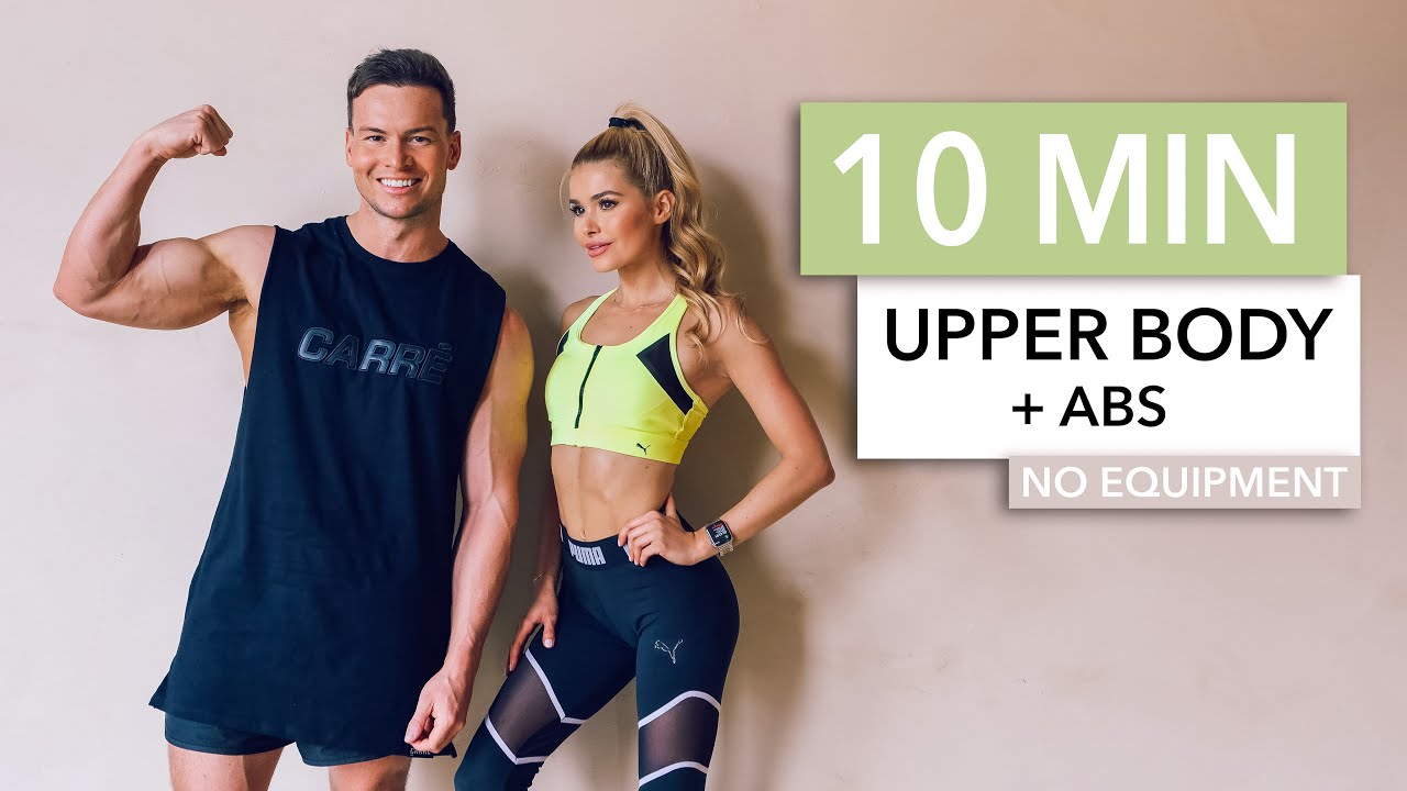 10 MIN UPPER BODY + ABS - for arms, chest and core with DJ Joel Corry / No Equipment - Pamela Reif