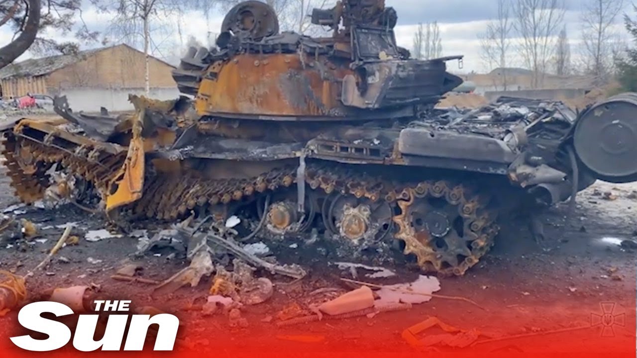 Ukrainian Military shows mass destruction of Hostomel as Russian Forces Retreat
