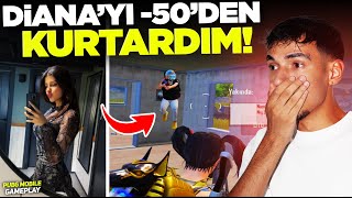 İMKANSIZ POZİSYONDAN DİANAYI -50'DEN KURTARDIM! / Pubg Mobile