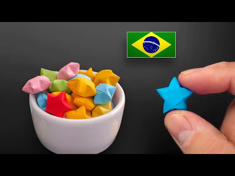 Origami: Estrela da Sorte - Tutorial PT-BR