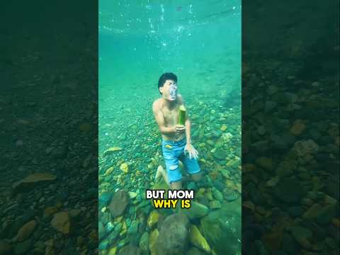 Dad Screamed After Jumping! 😱💦~ mini wood toy woodworking art skill/wood hand #shorts