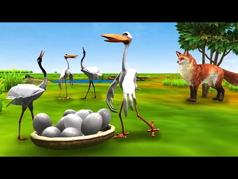 चतुर सारस और दुष्ट लोमड़ी Clever Stork And The Evil Fox Story Chatur Saras Aur Dusht Lomdi Ki Kahani