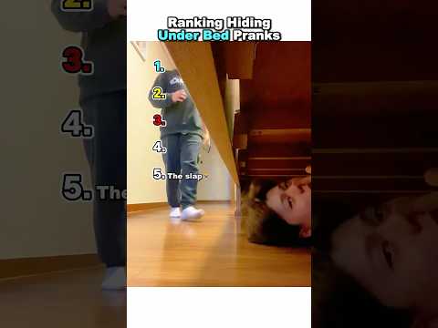 Ranking Under Bed Pranks😭#shorts