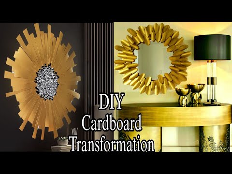 How To Transform  Cardboard Into Luxury Wall Decor | DOLLAR TREE DIY | Craft Angel