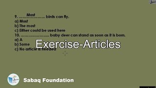 Exercise-Articles