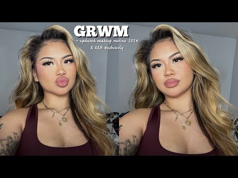 grwm updated 2024 makeup routine + Q&A #askcarly ( dating , travelling , going blonde etc )