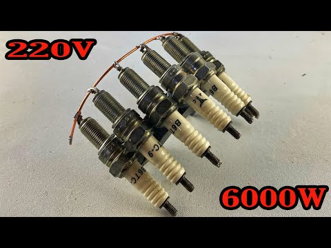 New Experiment Create 220v 6000w Free Energy Generator At Home Use Spark Plug #technology