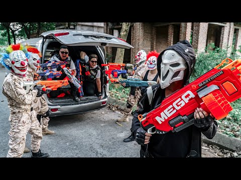 LTT Films : Giant Mouth Monster | S.E.A.L X Nerf Guns Fight Black Man Mask Save The World