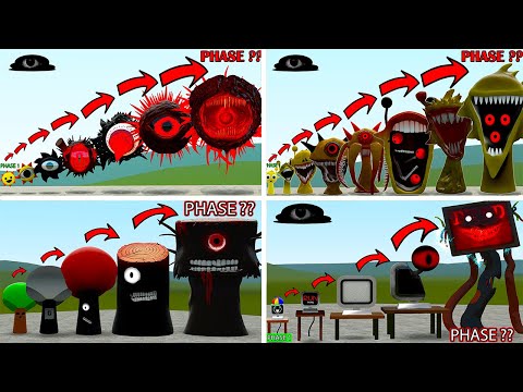 SPRUNKI EVOLUTION OF PHASES 1-10 COMPILATION! (Garry's Mod)