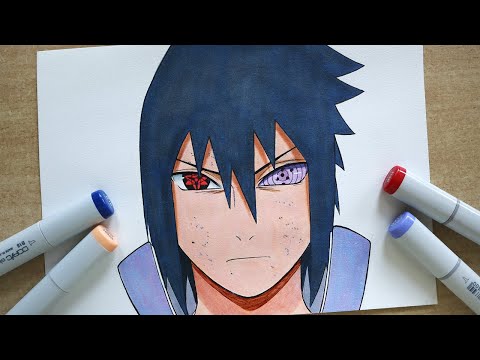How to Draw Sasuke Uchiha - Step By Step Tutorial | Naruto