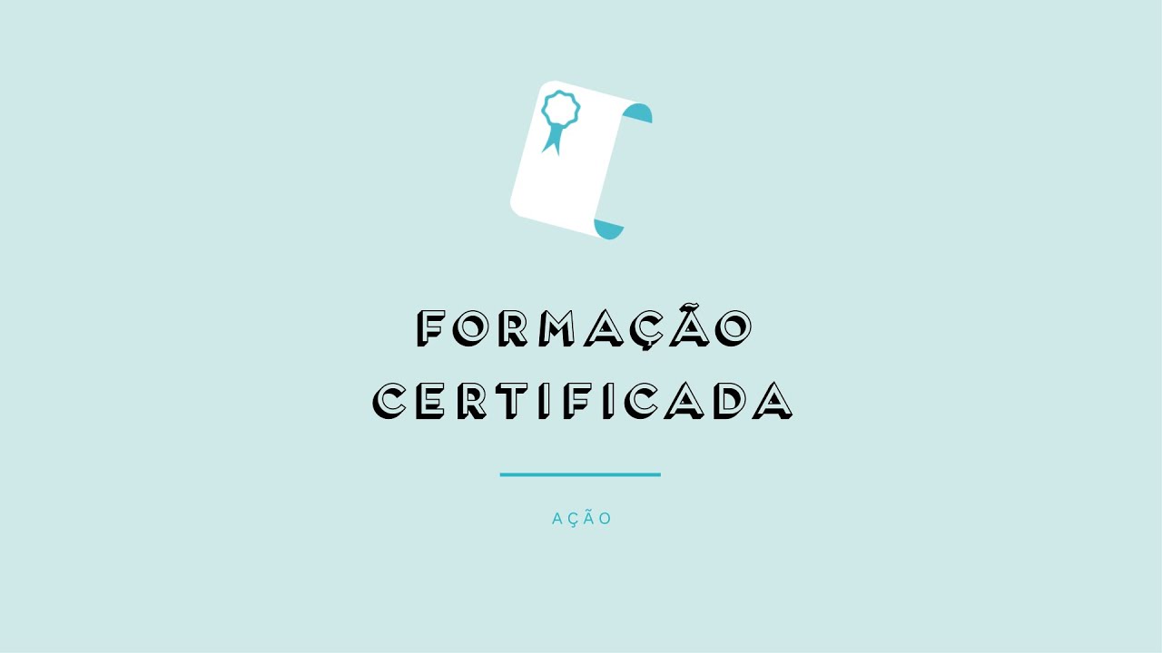 FORMAÇÃO CERTIFICADA - Prévisualização do vídeo